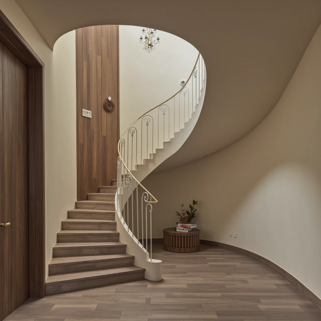 6. Spiral Floating Staircase