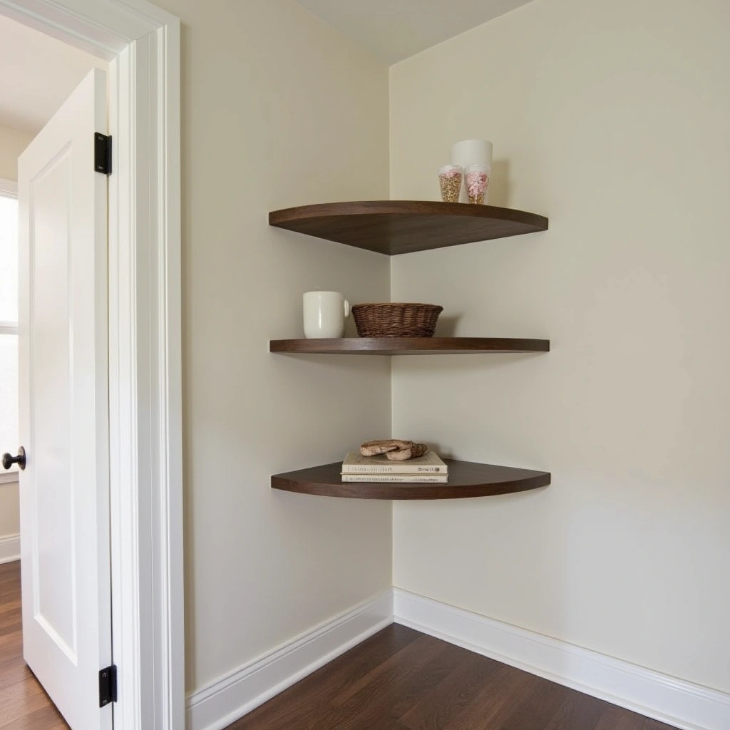 5. Floating Corner Shelves to Utilize Unused Space