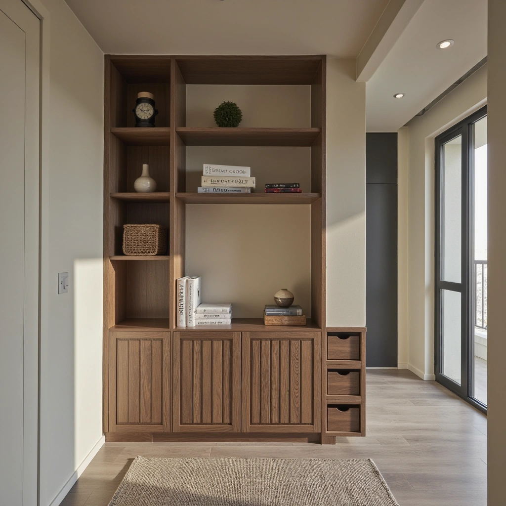 12. Floating Shelves with Hidden Storage Compartments for Clutter-Free Look