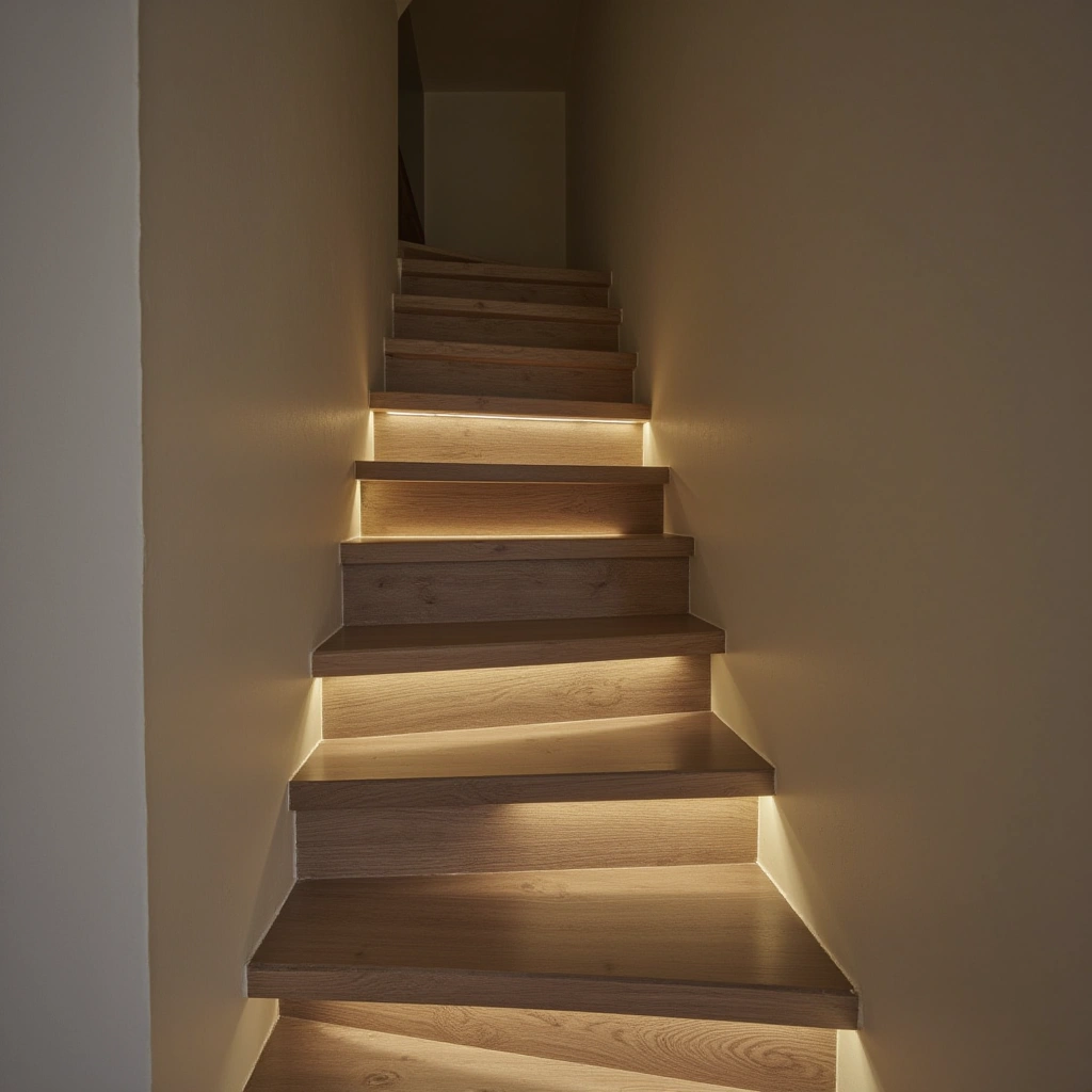 1. Recessed Stair Lighting