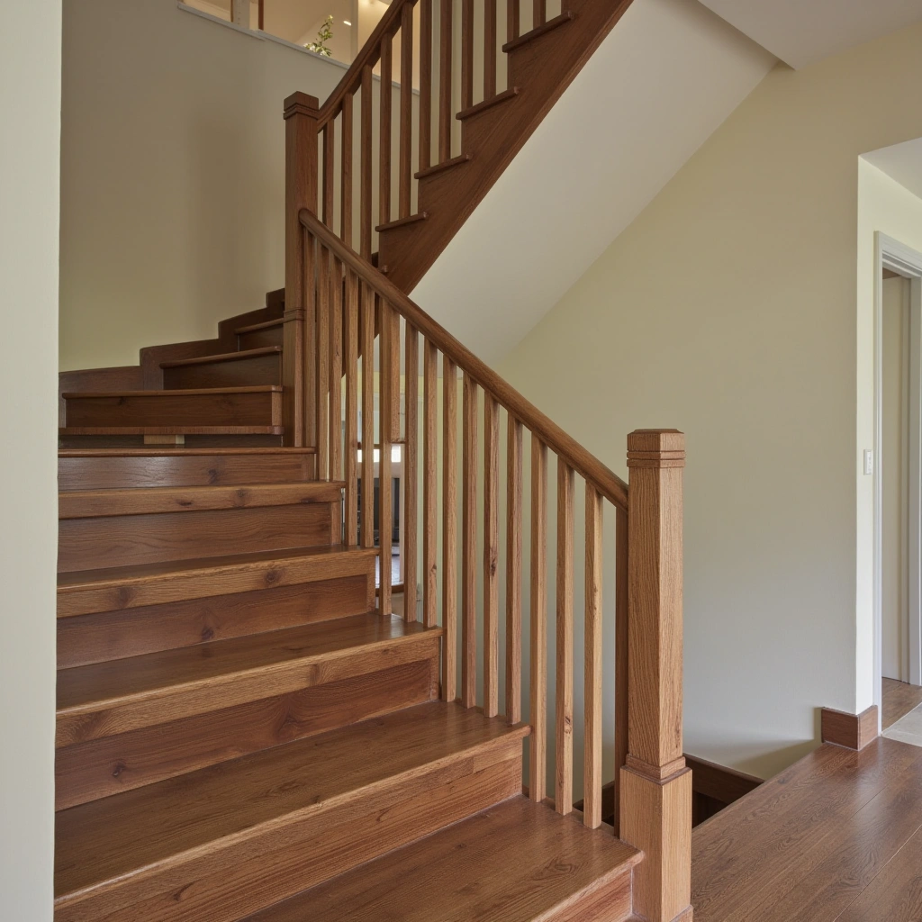 1. Classic Wooden Staircase