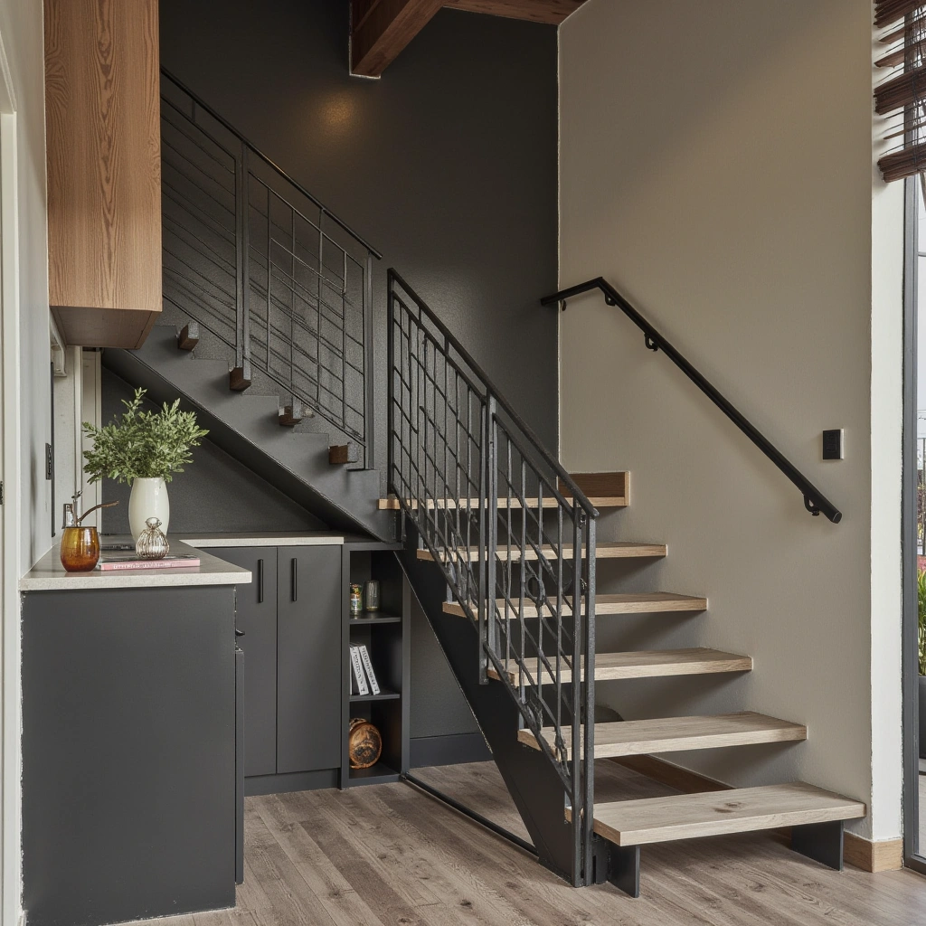 3. Industrial Metal Stairs
