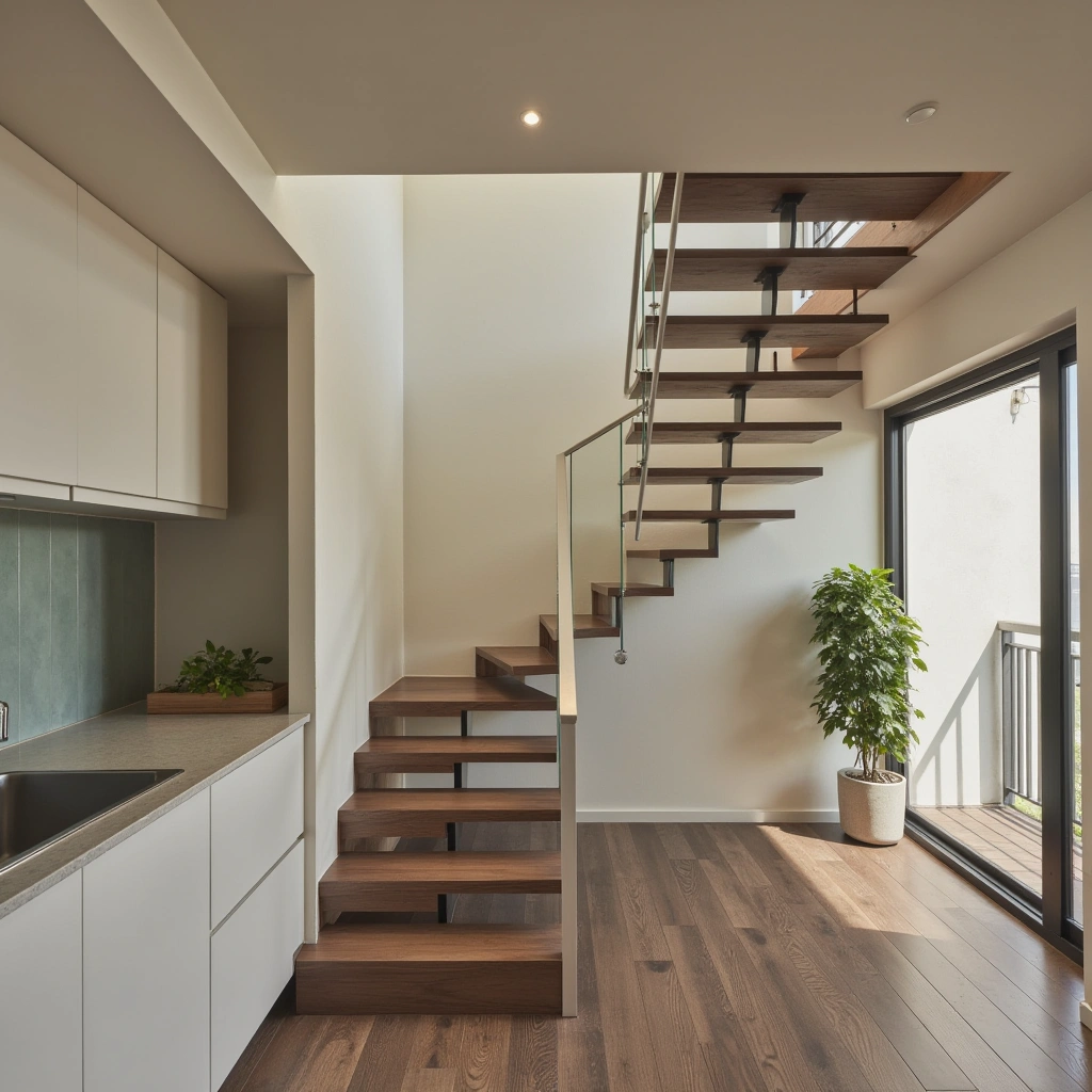 6. Floating Stairs for a Modern Touch