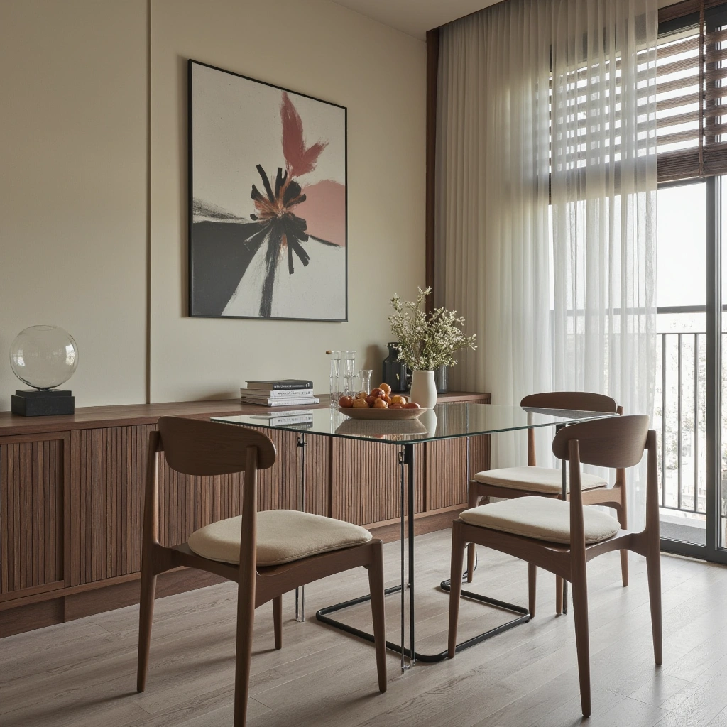 7. Glass Top Dining Table