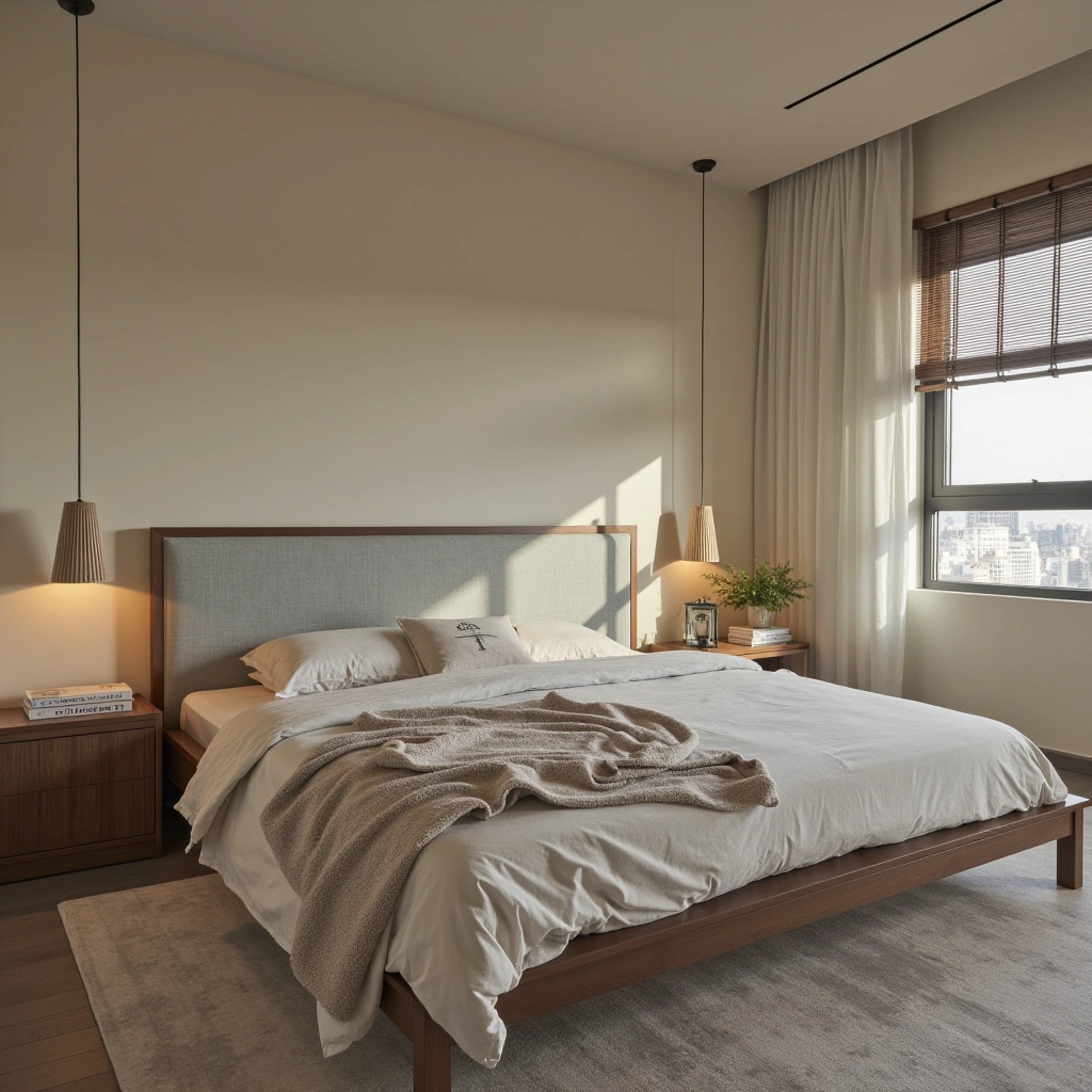 1. Cozy Minimalist Guest Bedroom