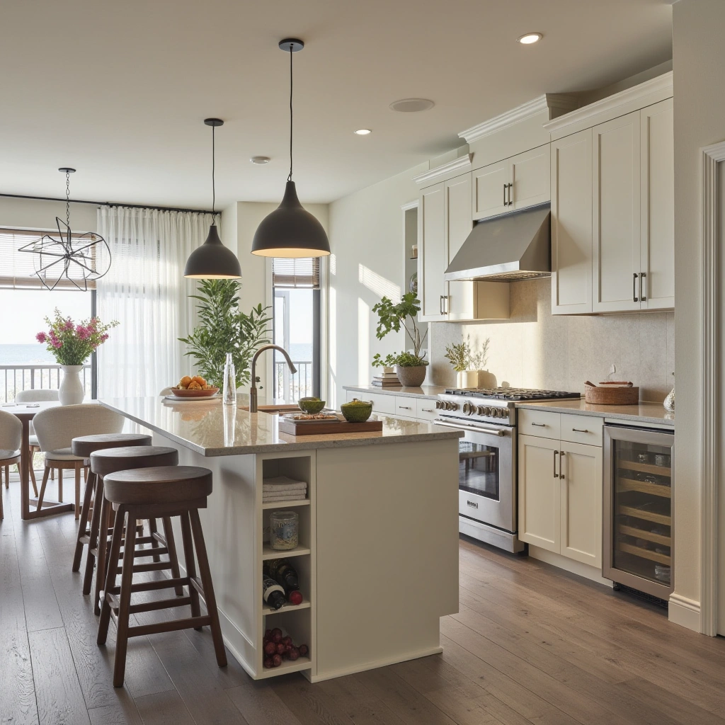 4. Kitchen Island with Built-In Appliances