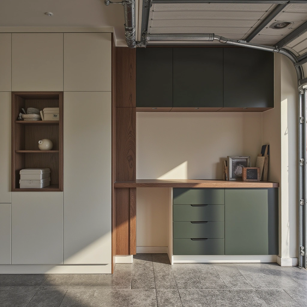 11. Loft Storage with Built-In Cabinets