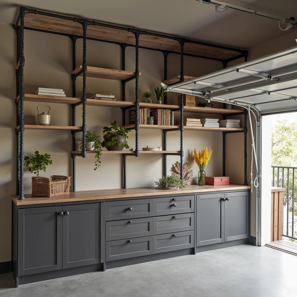 14. Pipe Frame Loft Storage