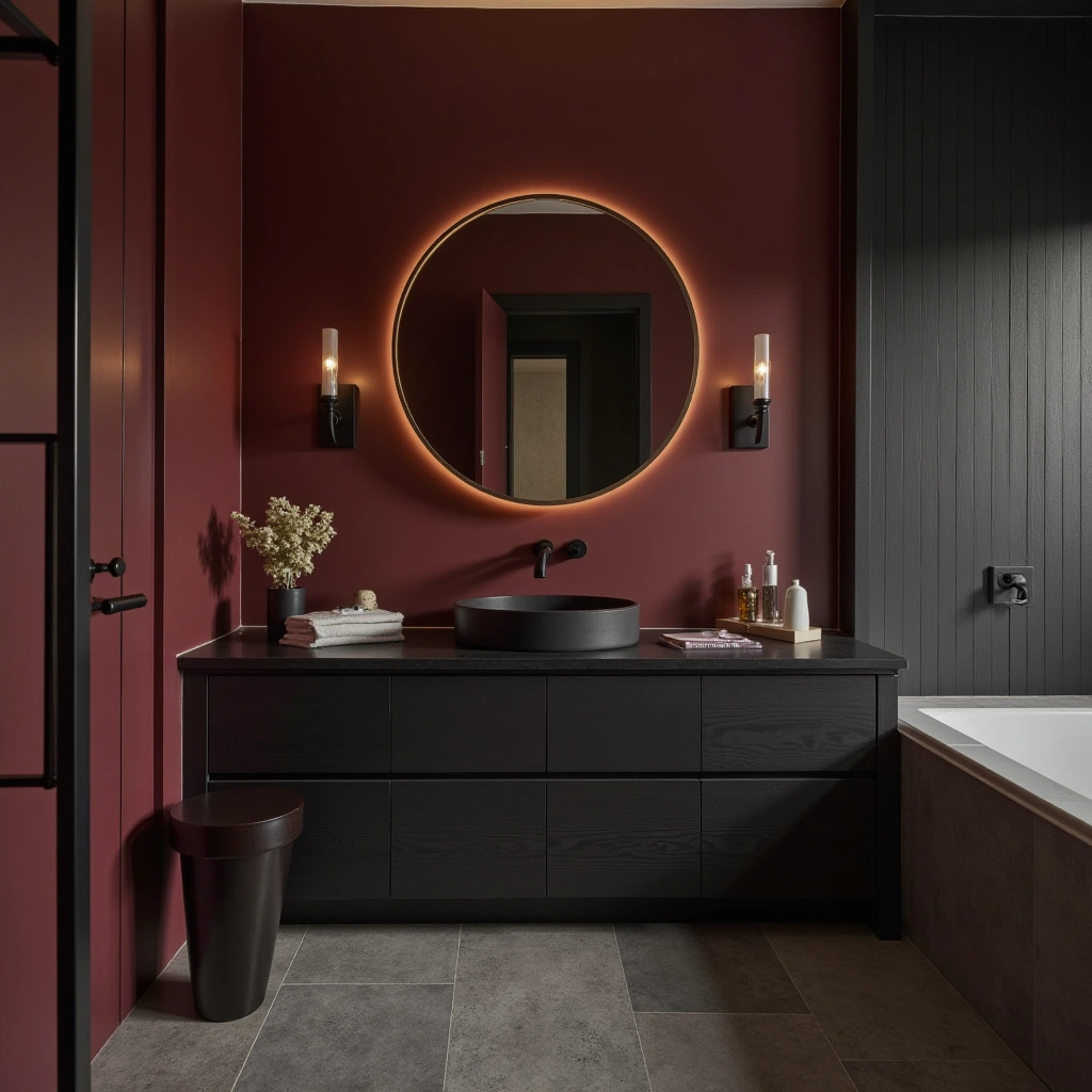 14 Maroon Bathroom Ideas