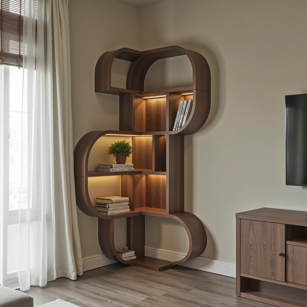 Cover image for 10 Living Room Corner Wall Shelf Ideas