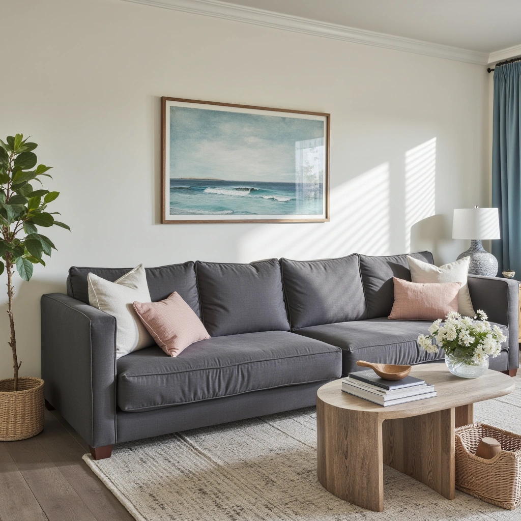 Cover image for 10 Dark Grey Couch Living Room Ideas