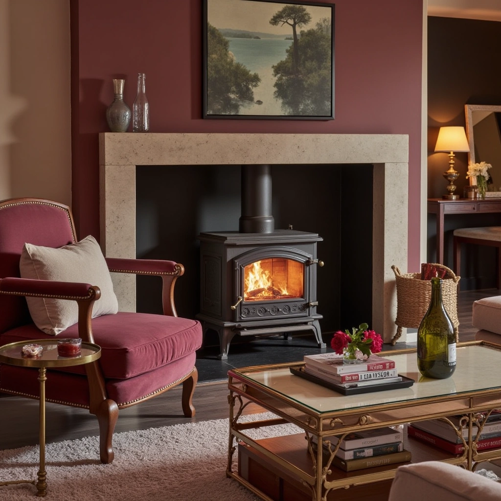 Cover image for 12 Wood Stove Ideas for Living Rooms
