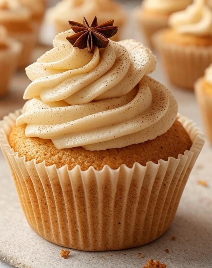 Chai Cupcakes with Bourbon Espresso Frosting